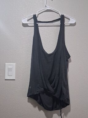 lululemon athletica Charcoal Draped Racerback Tank